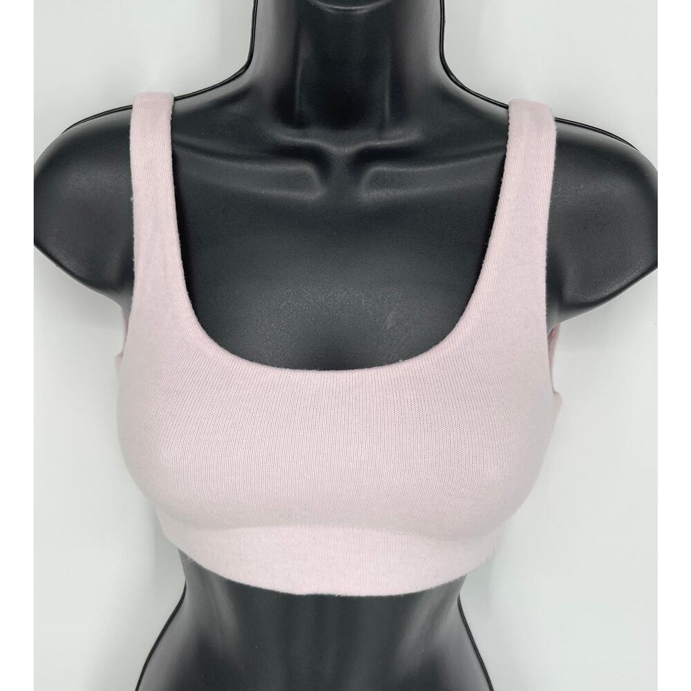 DONNI. Sweater Bra Top NEW Sz XS Pixie Pink Super Soft Scoop Neck Stretch